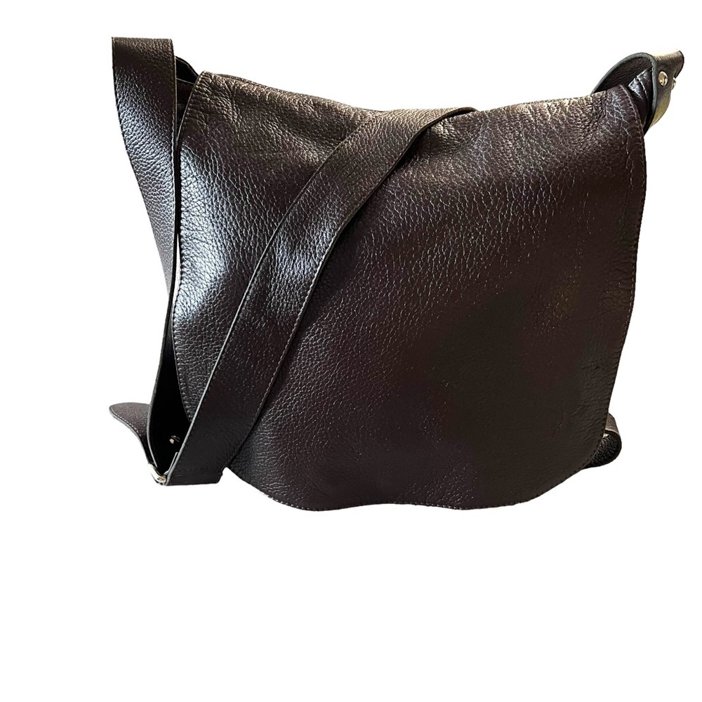 alexandra biagiotte for bottega giotti firenze brown messenger bag - Picture 9 of 14